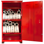 Szafa na węże i sprzęt ppoż. z półkami